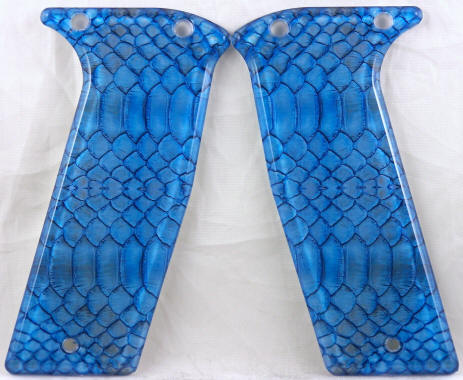 Blue Snake Skin featured on PE Ego 7/8 GEO Etek 3 & 4 Paintball Marker Grips