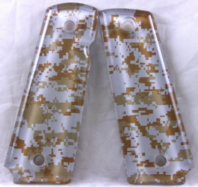 Desert Digital Camouflage featured on 1911 Fullsize Left Side Safety Pistol Grips