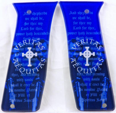 Aequitas and Veritas Blue featured on Empire AXE Paintball Grips