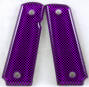 Carbon Fiber Purple SPD Custom 1911 Pistol and Paintball Marker Grips