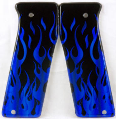 Flames Blue featured on Empire Invert Mini Paintball Marker Grips