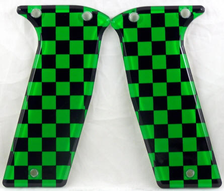 Checkers Green featured on Planet Eclipse Ego 07 08 GEO Etek 3&4 Paintball Marker Grips