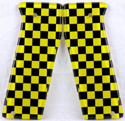 Checkers Yellow featured on Empire Invert Mini Paintball Marker Grips