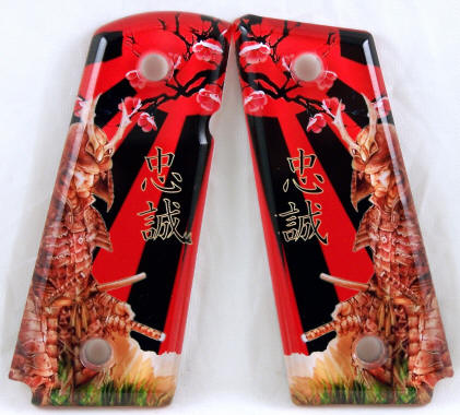 Samurai Loyalty Red featured on 1911 Compact Pistol Grips