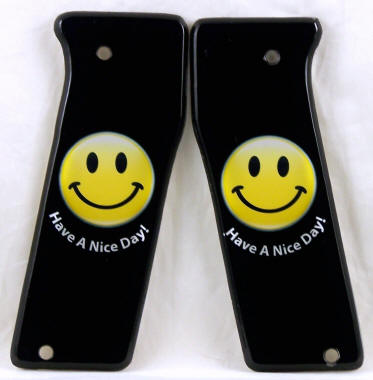 Smiley Have a Nice Day featured on Empire Invert Mini Paintball Marker Grips