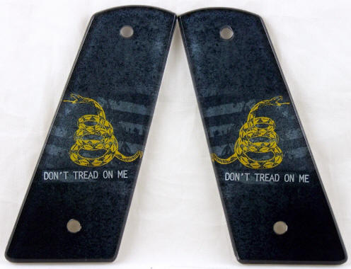 Don't Tread on Me featured on CCM 45 T2 Empire Sniper Paintball Grips