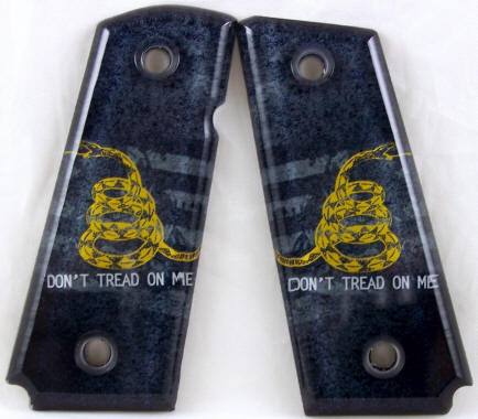 Don't Tread on Me featured on 1911 Compact Pistol Grips