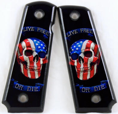 Live Free or Die featured on 1911 Fullsize Left Side Safety Pistol Grips