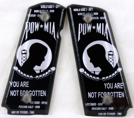 POW MIA featured on 1911 Compact Pistol Grips