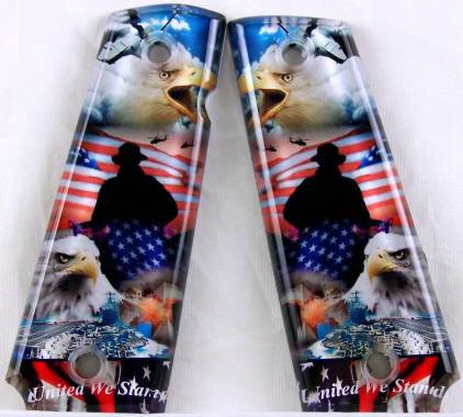 United We Stand featured on 1911 Fullsize Left Side Safety Pistol Grips