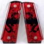 Dragon Life and Death Red SPD Custom 1911 Pistol and Paintball Marker Grips