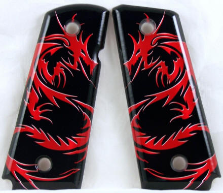 Dragon Tattoo Red featured on 1911 Compact Pistol Grips