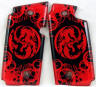 Ying and Yang Dragon Red SPD Custom 1911 Pistol and Paintball Marker Grips