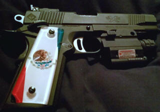 Mexico Flag on 1911 Pistol